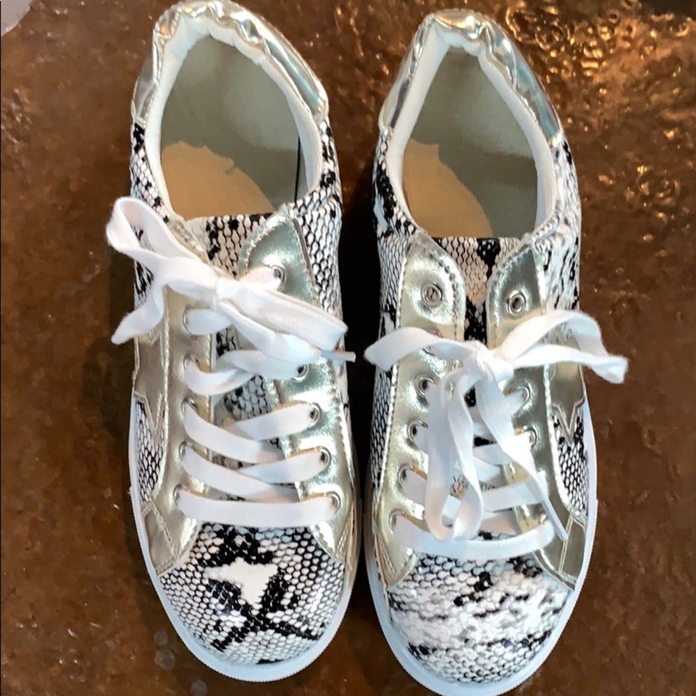 snake skin sneakers